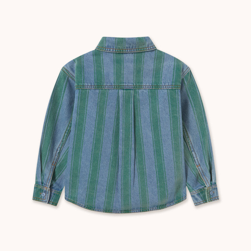 Tiny Cottons - Retro Stripes denim shirt | Scout & Co