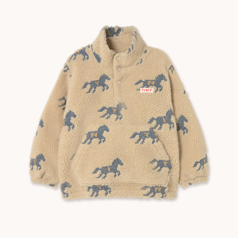 Tiny Cottons - Horses sherpa sweatshirt | Scout & Co