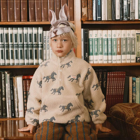 Tiny Cottons - Horses sherpa sweatshirt | Scout & Co