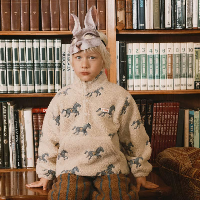 Tiny Cottons - Horses sherpa sweatshirt | Scout & Co