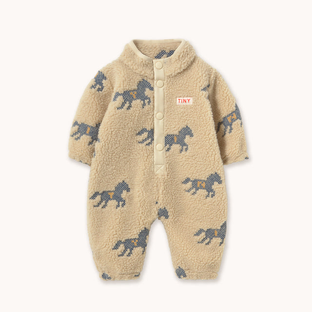 Tiny Cottons - Horses sherpa onepiece - baby | Scout & Co