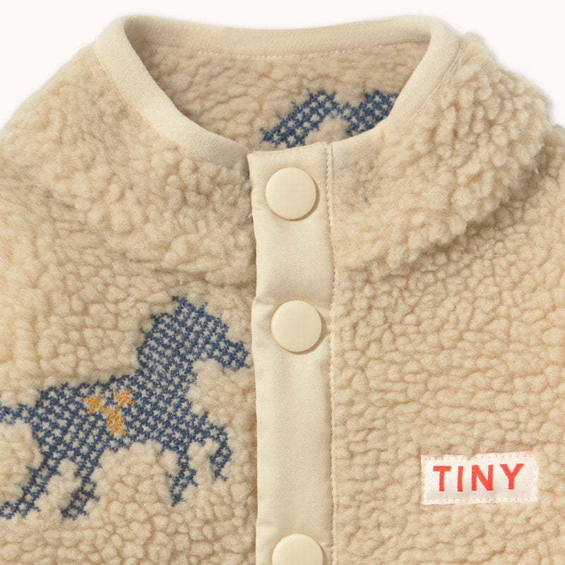 Tiny Cottons - Horses sherpa onepiece - baby | Scout & Co