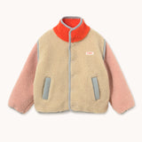 Tiny Cottons - Colour Block sherpa jacket - vanilla | Scout & Co