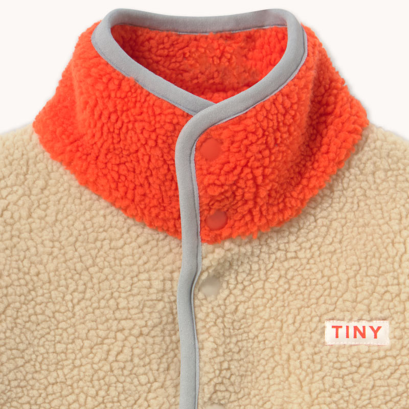 Tiny Cottons - Colour Block sherpa jacket - vanilla | Scout & Co