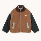 Tiny Cottons - Colour Block sherpa jacket - light brown | Scout & Co