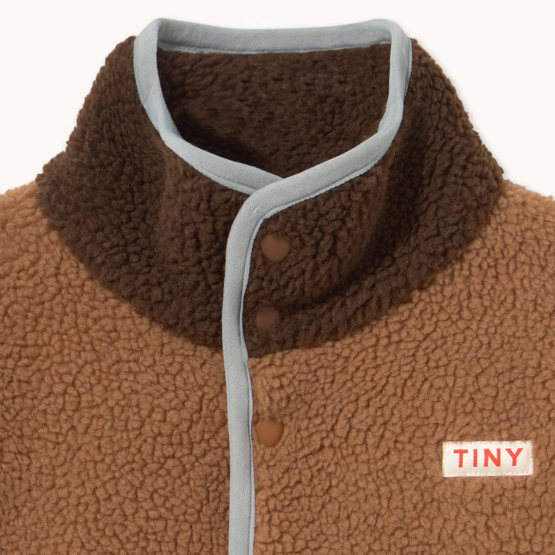 Tiny Cottons - Colour Block sherpa jacket - light brown | Scout & Co