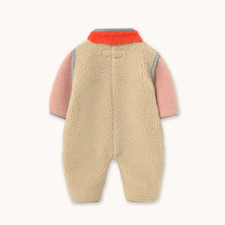 Tiny Cottons - Colour Block sherpa one-piece - vanilla - baby | Scout & Co