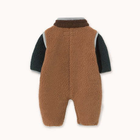Tiny Cottons - Colour Block sherpa one-piece - light brown - baby | Scout & Co