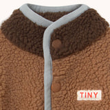 Tiny Cottons - Colour Block sherpa one-piece - light brown - baby | Scout & Co