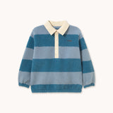 Tiny Cottons - Blue Stripes sherpa collar sweatshirt | Scout & Co