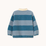 Tiny Cottons - Blue Stripes sherpa collar sweatshirt | Scout & Co