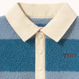 Tiny Cottons - Blue Stripes sherpa collar sweatshirt | Scout & Co