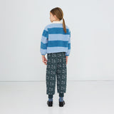 Tiny Cottons - Blue Stripes sherpa collar sweatshirt | Scout & Co