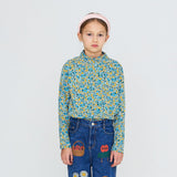 Tiny Cottons - Flower Pattern rib mockneck top | Scout & Co