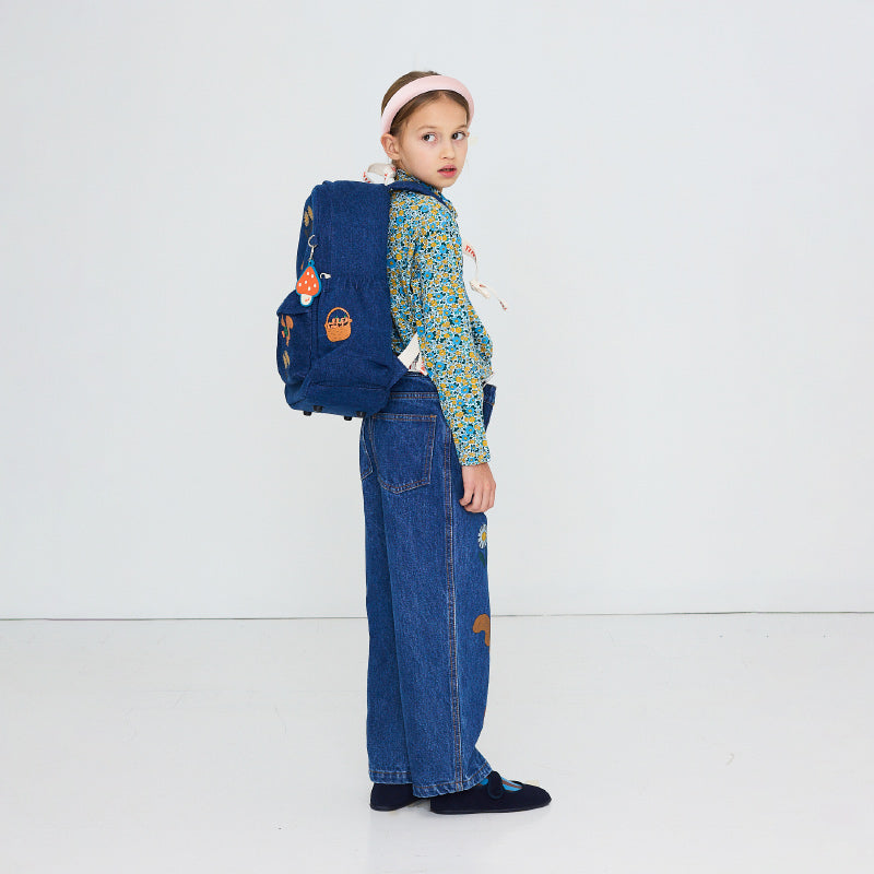 Tiny Cottons - Flower Pattern rib mockneck top | Scout & Co