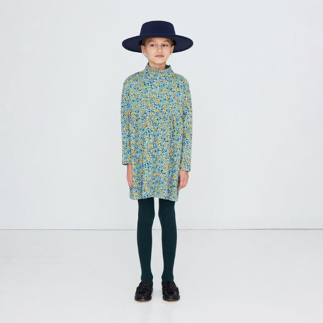Tiny Cottons - Flower Pattern rib mockneck dress | Scout & Co