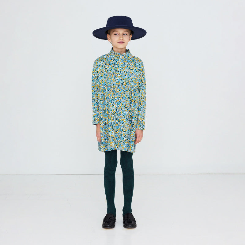 Tiny Cottons - Flower Pattern rib mockneck dress | Scout & Co