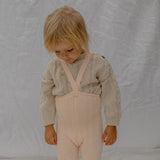 Silly Silas - Granny footless tights with braces - Silky Peach