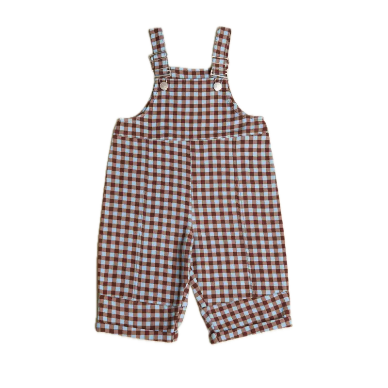 Claude & Co - August Sky gingham dungarees | Scout & Co