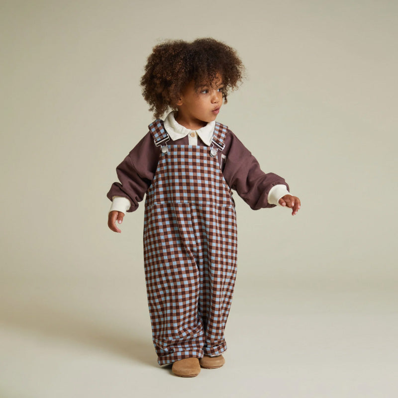 Claude & Co - August Sky gingham dungarees | Scout & Co