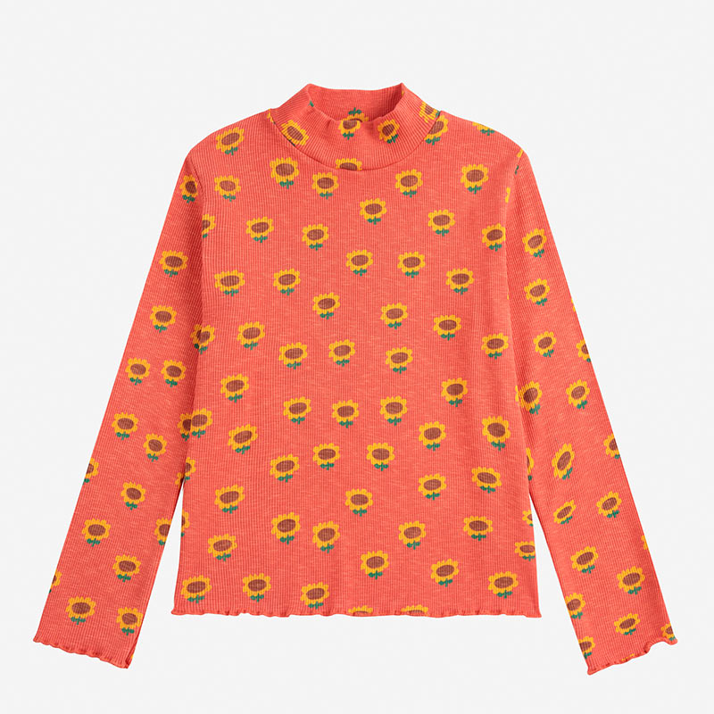 Bobo Choses - Sunflower all-over turtleneck T-shirt | Scout & Co