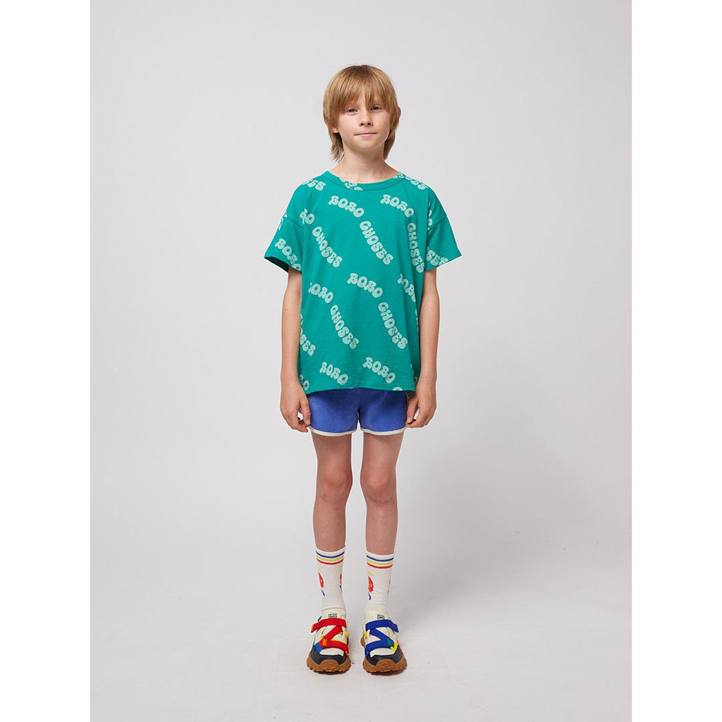 Bobo Choses - Wavy Bobo Choses all-over short-sleeve T-shirt - green | Scout & Co