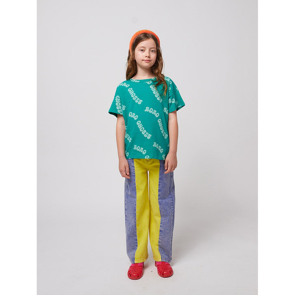 Bobo Choses - Wavy Bobo Choses all-over short-sleeve T-shirt - green | Scout & Co