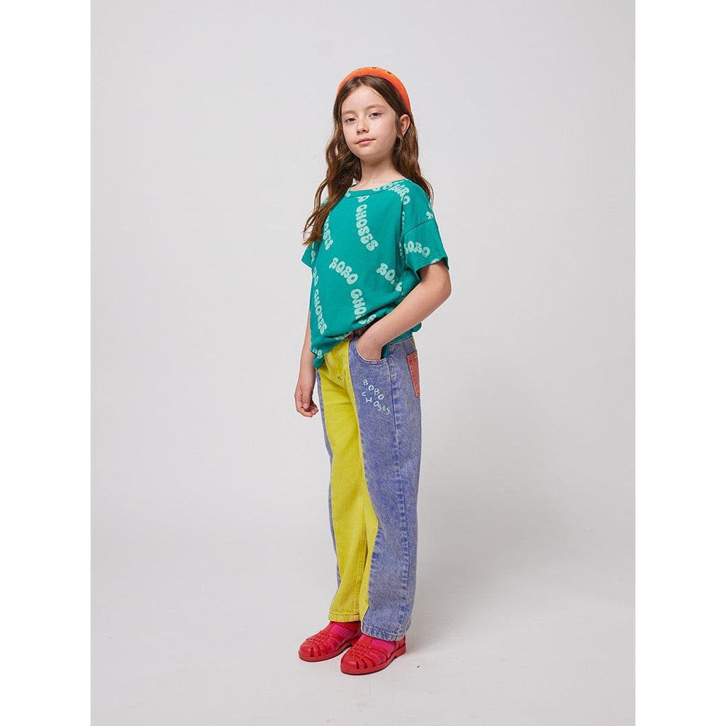 Bobo Choses - Wavy Bobo Choses all-over short-sleeve T-shirt - green | Scout & Co