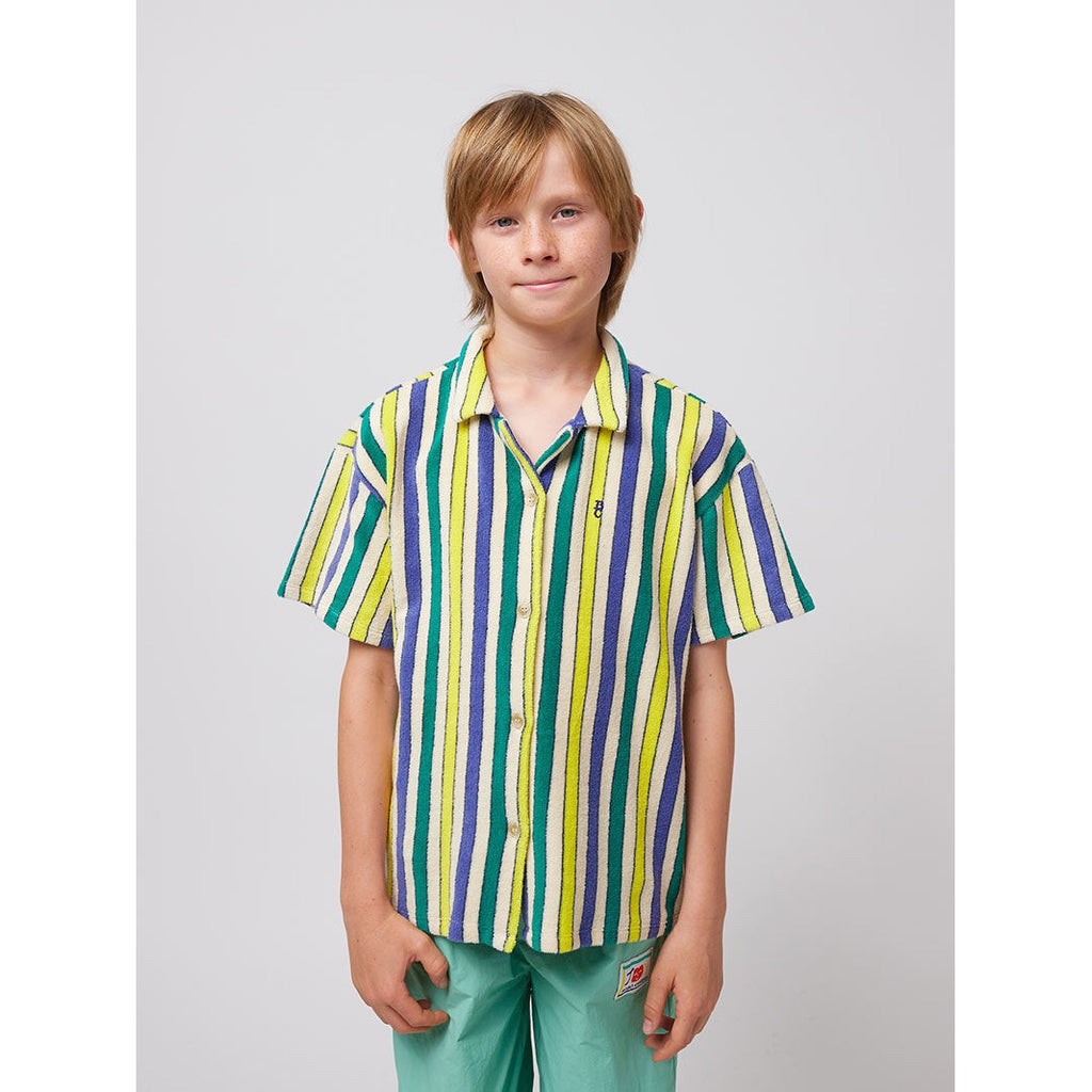 Bobo Choses - Multicolour stripes terry cloth shirt | Scout & Co