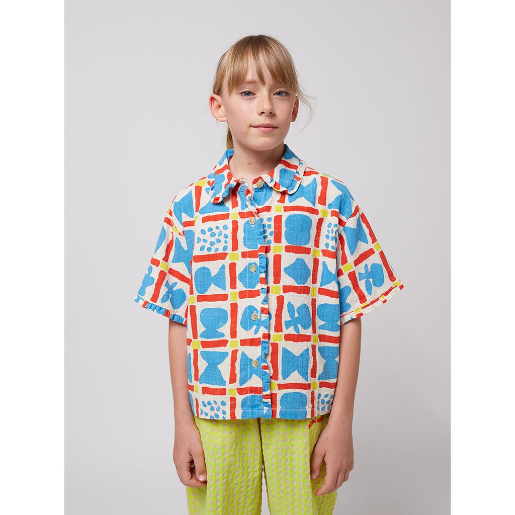 Bobo Choses - Geometric Game all-over woven shirt | Scout & Co