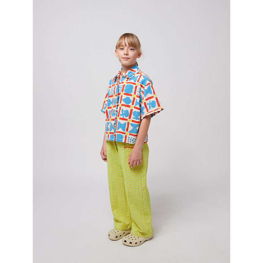 Bobo Choses - Geometric Game all-over woven shirt | Scout & Co