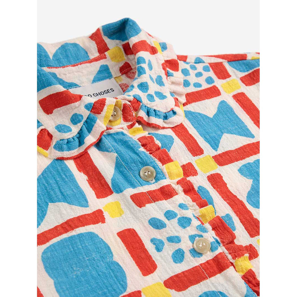 Bobo Choses - Geometric Game all-over woven shirt | Scout & Co