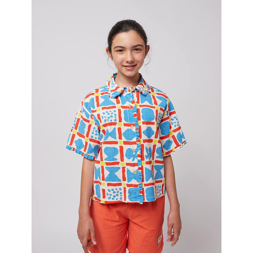 Bobo Choses - Geometric Game all-over woven shirt | Scout & Co