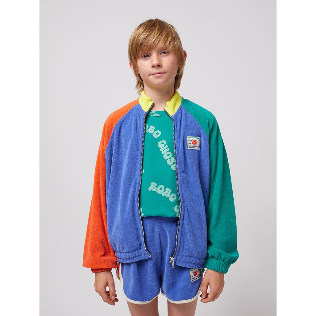 Bobo Choses - Smiling colour-block zipped sweatshirt | Scout & Co