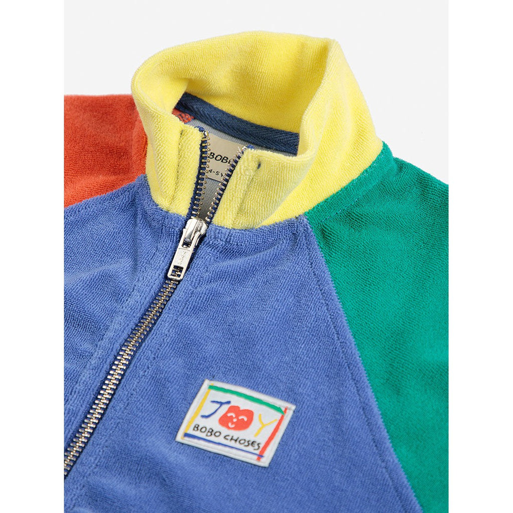 Bobo Choses - Smiling colour-block zipped sweatshirt | Scout & Co