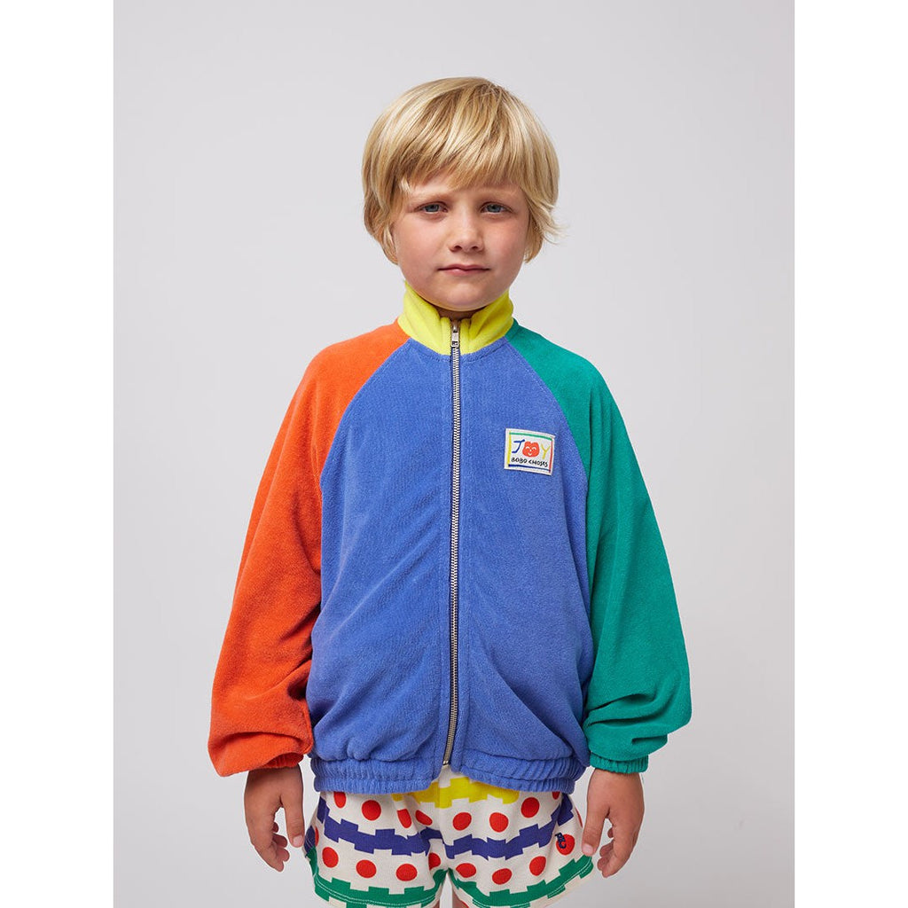 Bobo Choses - Smiling colour-block zipped sweatshirt | Scout & Co