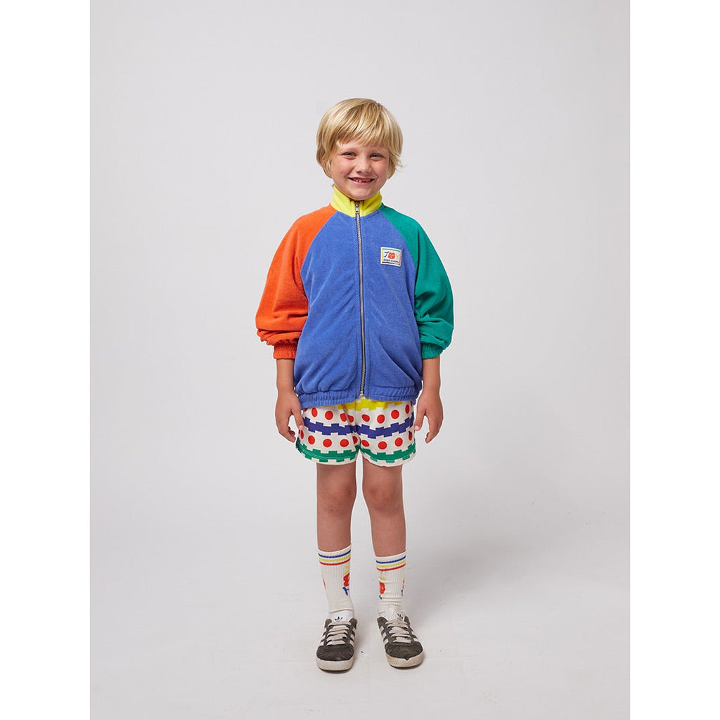 Bobo Choses - Smiling colour-block zipped sweatshirt | Scout & Co