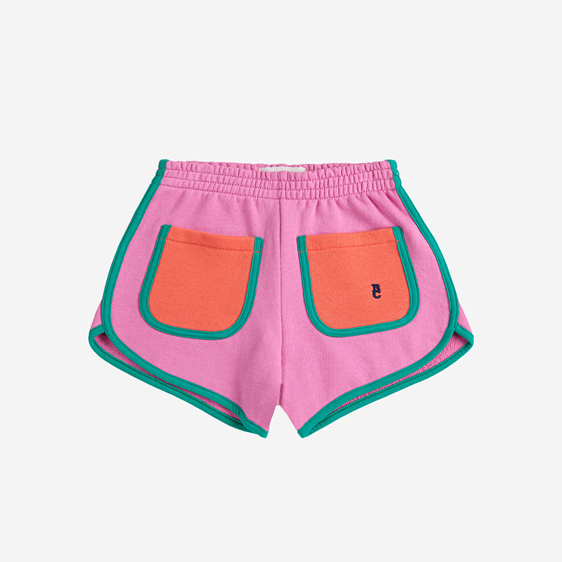 Bobo Choses - Pink colour block shorts | Scout & Co