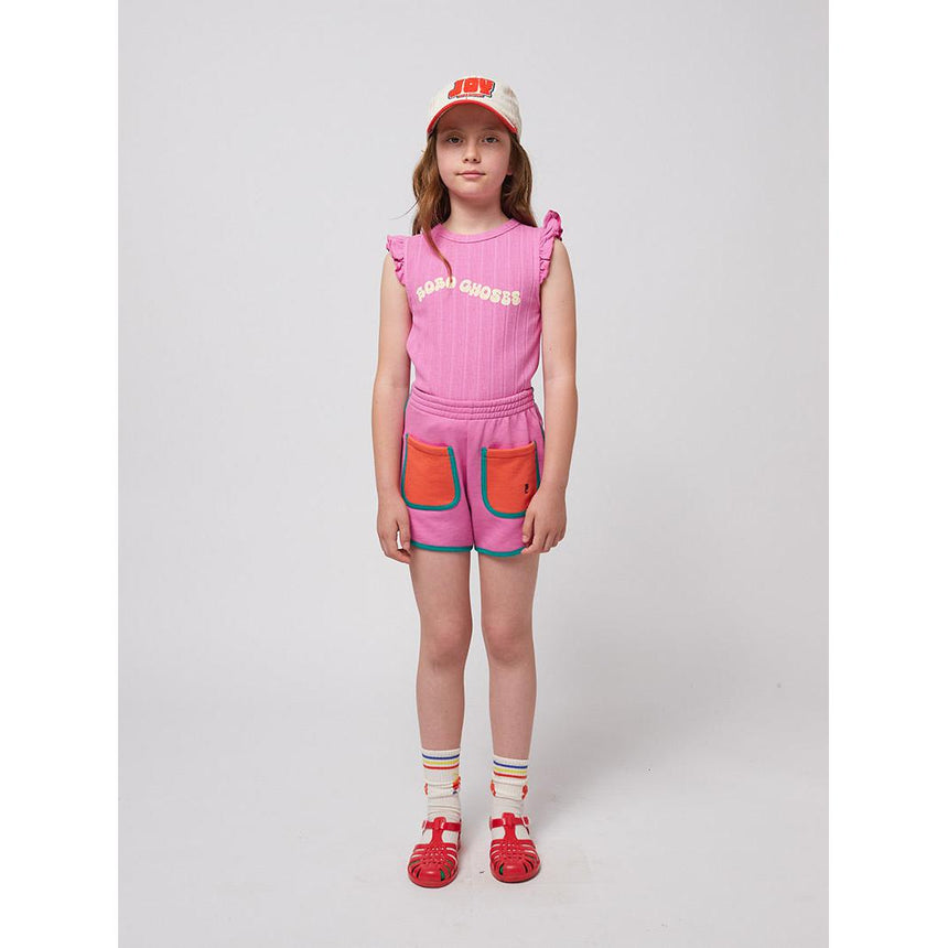 Bobo Choses - Pink colour block shorts | Scout & Co