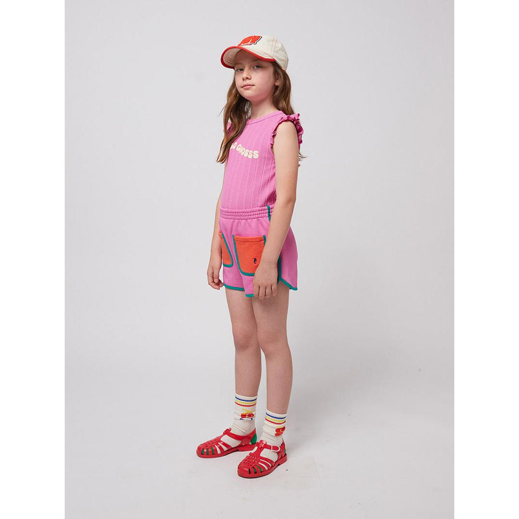 Bobo Choses - Pink colour block shorts | Scout & Co