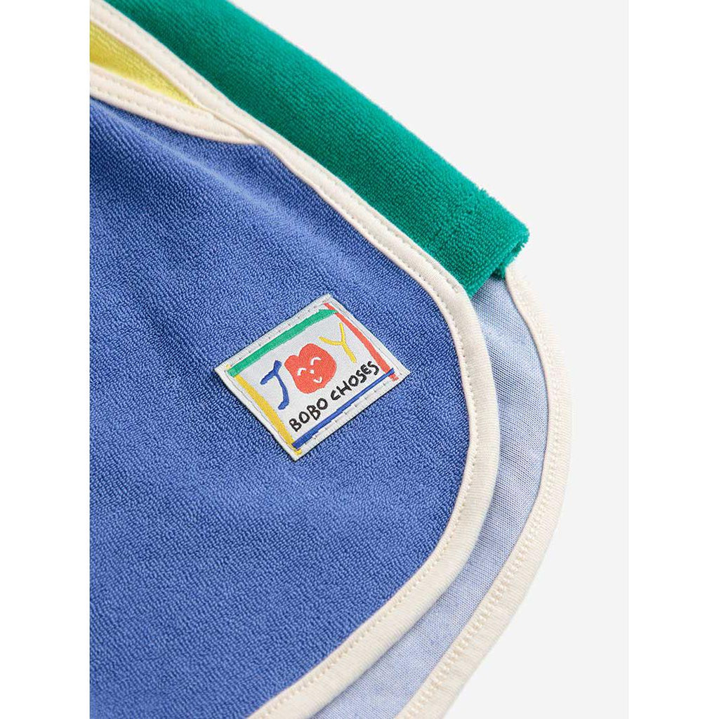 Bobo Choses - Smiling colour block terry shorts - blue | Scout & Co