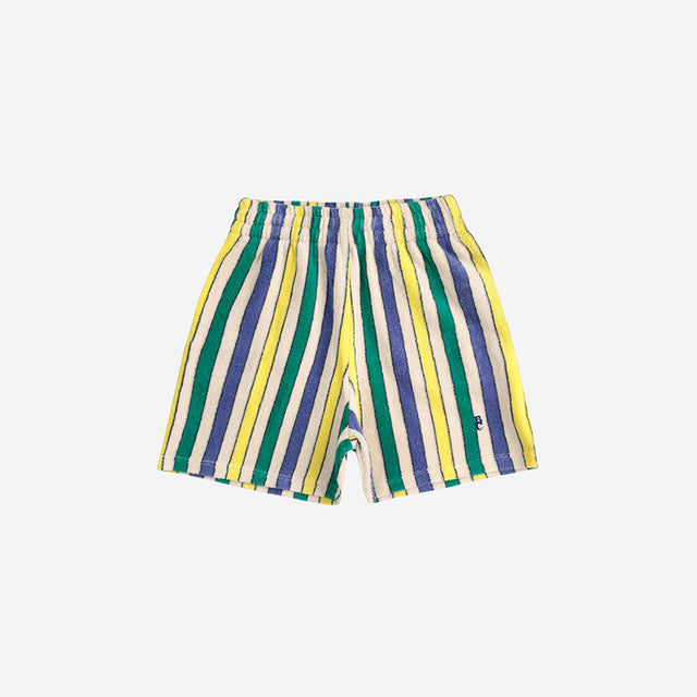 Bobo Choses - Multicolour stripes terry cloth bermuda shorts | Scout & Co