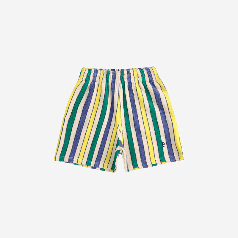 Bobo Choses - Multicolour stripes terry cloth bermuda shorts | Scout & Co