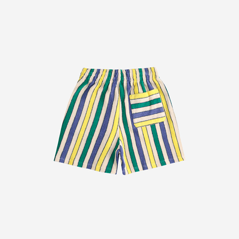 Bobo Choses - Multicolour stripes terry cloth bermuda shorts | Scout & Co