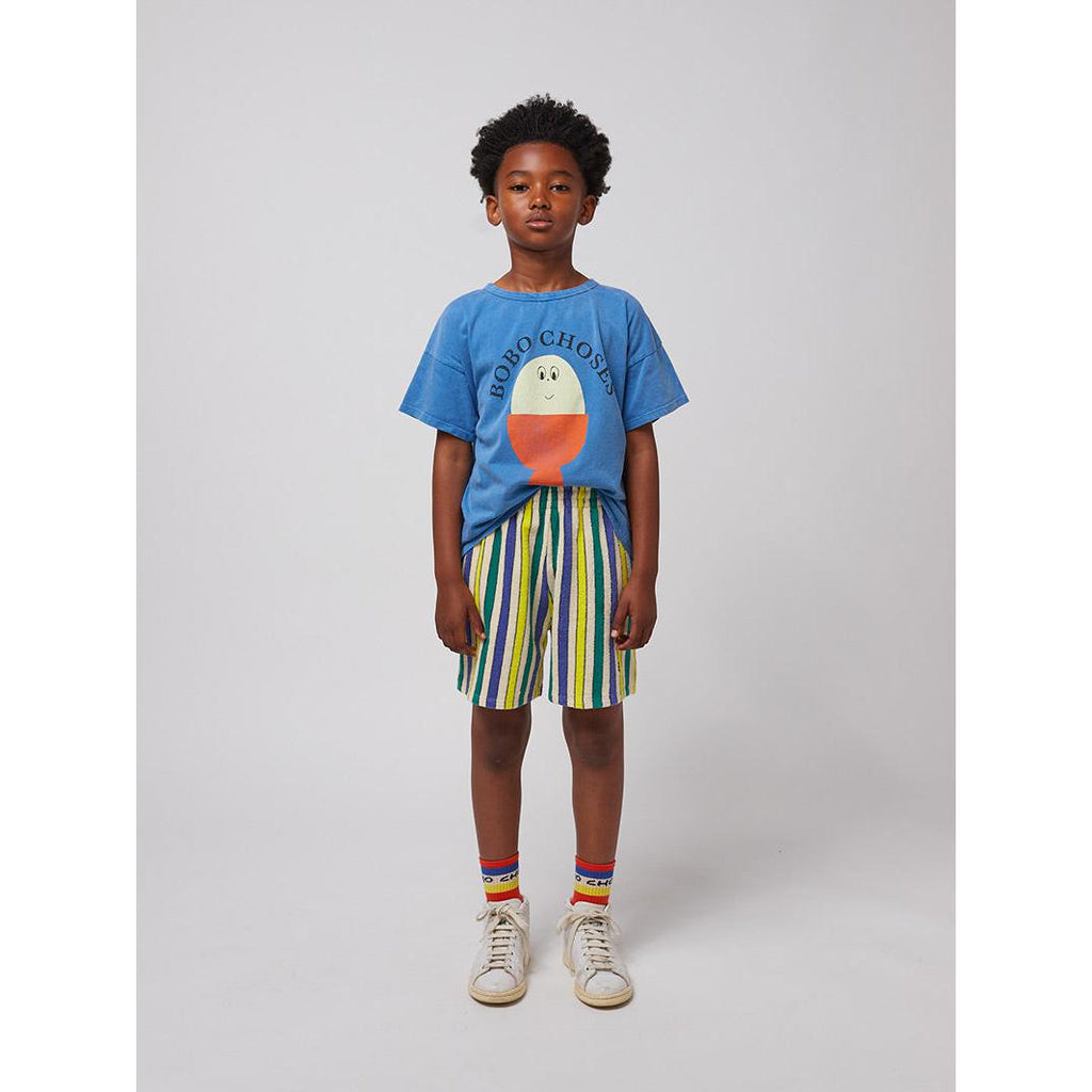 Bobo Choses - Multicolour stripes terry cloth bermuda shorts | Scout & Co