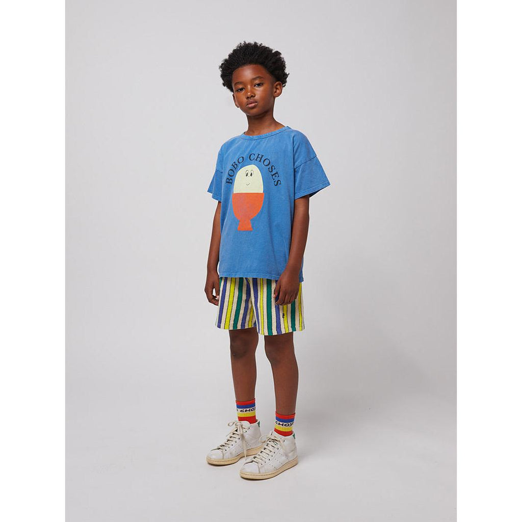 Bobo Choses - Multicolour stripes terry cloth bermuda shorts | Scout & Co