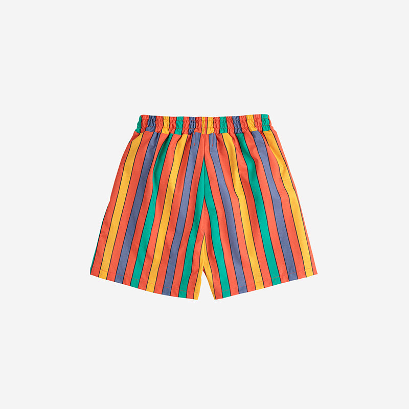 Bobo Choses - Multicolour stripe swim board shorts | Scout & Co