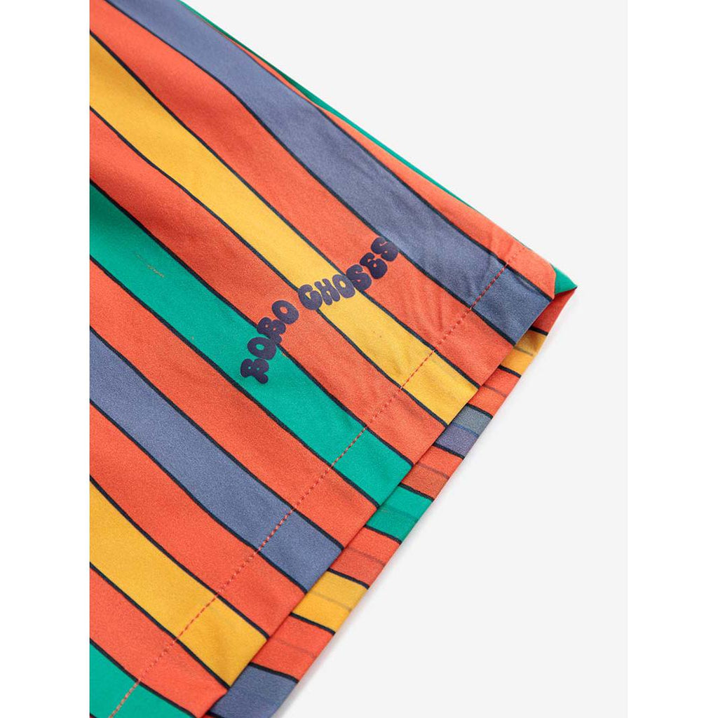 Bobo Choses - Multicolour stripe swim board shorts | Scout & Co