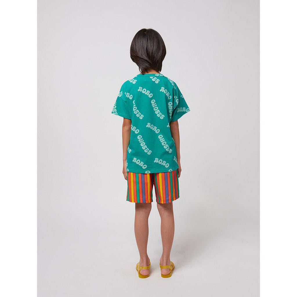 Bobo Choses - Multicolour stripe swim board shorts | Scout & Co