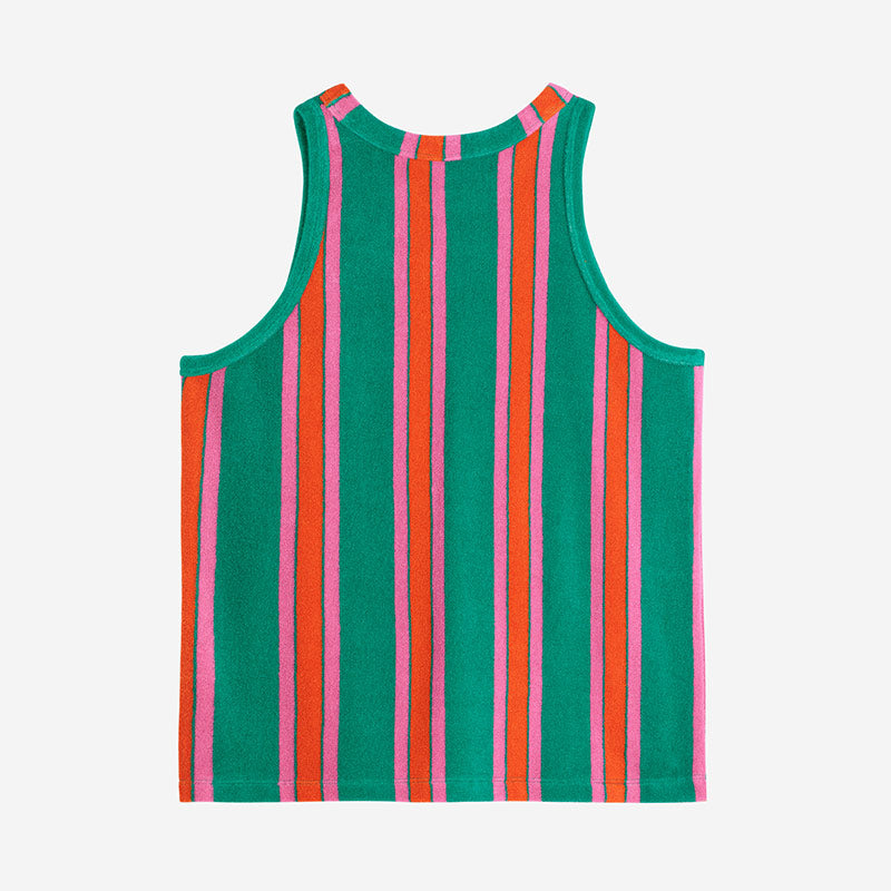 Bobo Choses Woman - Multicolour stripes terry tank top | Scout & Co